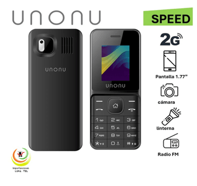 CELULAR BASICO UNONU SPEED 2G DUAL SIM  NEGRO