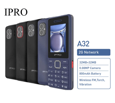 CELULAR BASICO IPRO A32 RED 2G DUAL SIM NEGRO