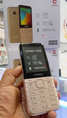 CELULAR BASICO CORN GT50 4G DUAL SIM -DORADO