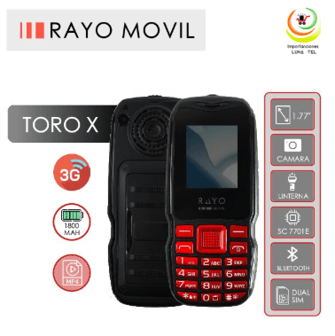 CELULAR BASICO RAYO TORO X EQUIPO 3G