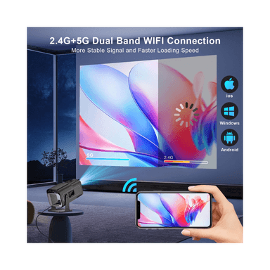 PROYECTOR ANDROID HY320 PANTALLA FULL HD, PORTÁTIL INTELIGENTE 4K 10000 LÚMENES 1080P ANDROID 11 - 4