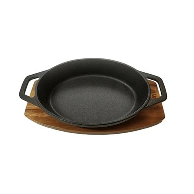 CACEROLA DE HIERRO FUNDIDO CON BASE DE MADERA WAYU