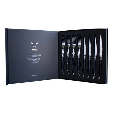 SET DE CUBIERTOS 8 PCS BLACK WAYU