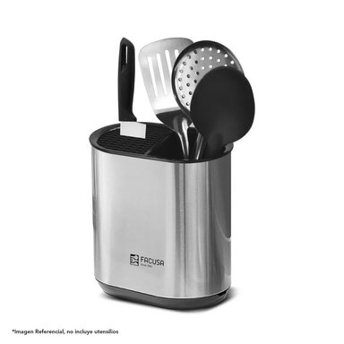 PORTA UTENSILIOS DE COCINA FACUSA DE ACERO INOXIDABLE