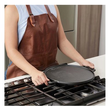 PLANCHA GRILL REVERSIBLE ASADORA DE HIERRO FUNDIDO VICTORIA 32 CM - 2