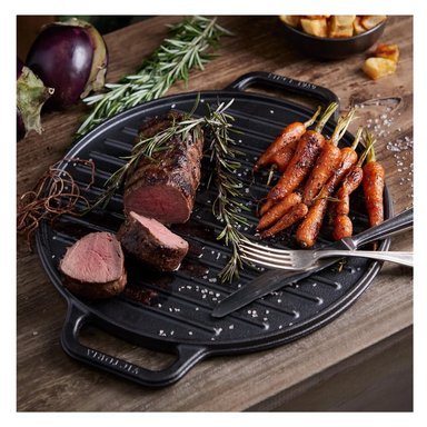 PLANCHA GRILL REVERSIBLE ASADORA DE HIERRO FUNDIDO VICTORIA 32 CM - 3