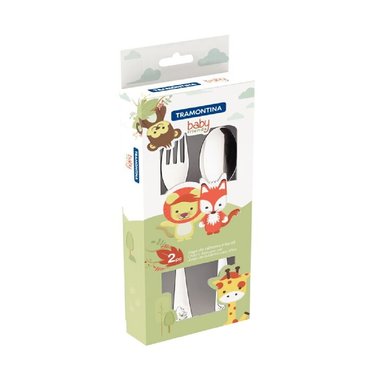 JUEGO DE CUBIERTOS PARA NIÑOS TRAMONTINA 2 PIEZAS
