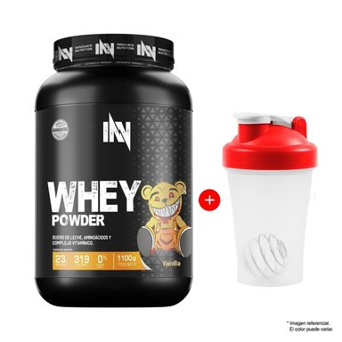 PROTEÍNA INN WHEY POWDER 1.1 KG CHOCOLATE + SHAKER