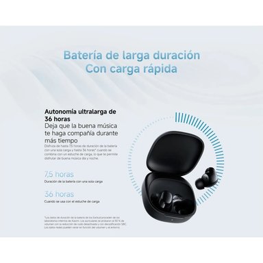 AUDIFONOS XIAOMI REDMI BUDS 6 PLAY NEGRO - 4