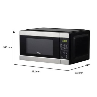 MICROONDAS DIGITAL 25 L NEGRO CON PUERTA DE ACERO INOXIDABLE POGG2303 - 2