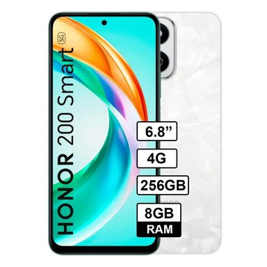 CELULAR HONOR 200 SMART 5G 8R 256GB BLANCO