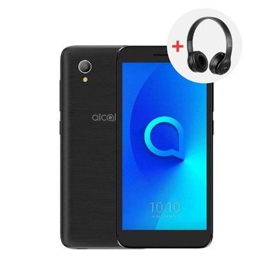 CELULAR ALCATEL 1 1RAM 16GB NEGRO + AUDIFONOS