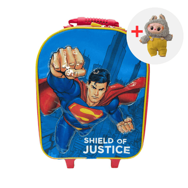 MOCHILA ESCOLAR SUPERMAN + LABUBU
