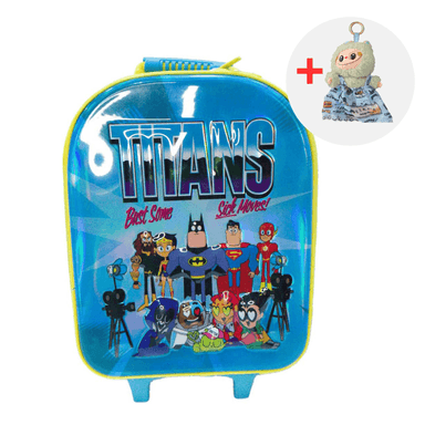 MOCHILA ESCOLAR TEEN TITANS + LABUBU