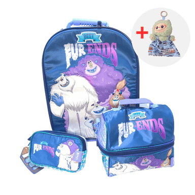 SET MOCHILA ESCOLAR PACK PIE PEQUEÑO + LABUBU