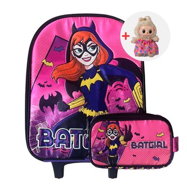 SET MOCHILA ESCOLAR BATGIRL + LABUBU