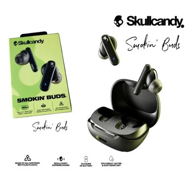 AUDIFONOS BT SKULLCANDY SMOKIN BUDS IN EAR IPX4 NEGRO - 1