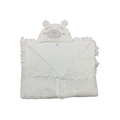 COLCHA OSO CORONA ACOLCHADO BLANCO