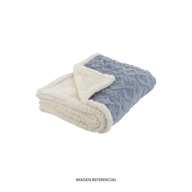 MANTA BABY TRENZA PELUCHE AZUL