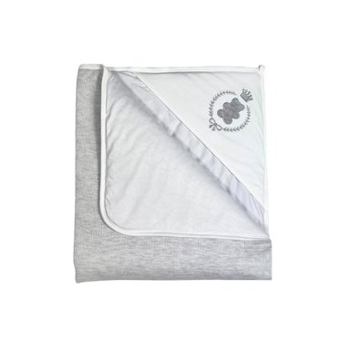 COLCHA PUNTO INGLES BASICO ACOLCHADO GRIS