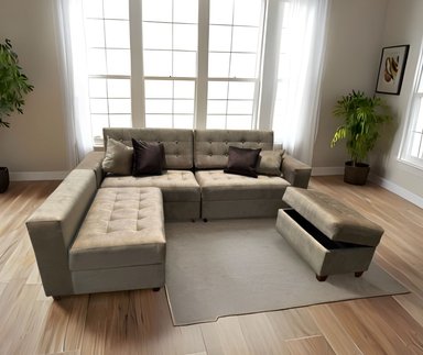 JUEGO DE SALA SECCIONAL MODELO LONDRES G. + COJINES DE REGALO