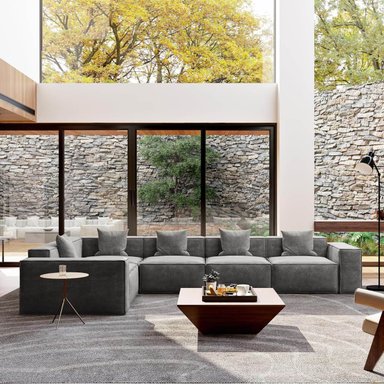 SECCIONAL CURAZAO COLOR PLATA + COJINES DE REGALO