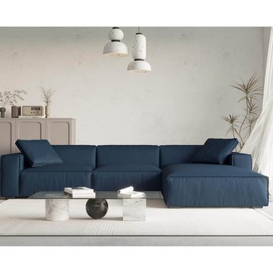 SECCIONAL MODELO LUHAN AZUL + COJINES DE REGALO