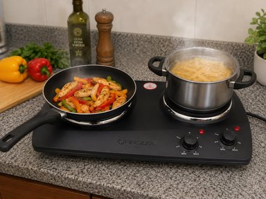 COCINA ELÉCTRICA FINEZZA FZ-203D3N 2 HORNILLAS - 2