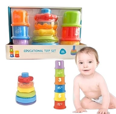 JUGUETES PACK AROS CON VASOS APILABLES