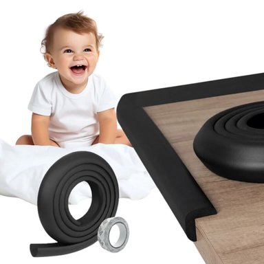SET PROTECTOR DE ESQUINAS ANTIGOLPE PARA BEBES NEGRO - 2