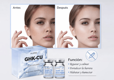 ALIDINA GHK-CU PÉPTIDO DE COBRE AZUL – SUERO LIOFILIZADO 50MG+3ML HIDRATANTE, REAFIRMANTE Y REVITALIZANTE PARA PIEL Y CABELLO