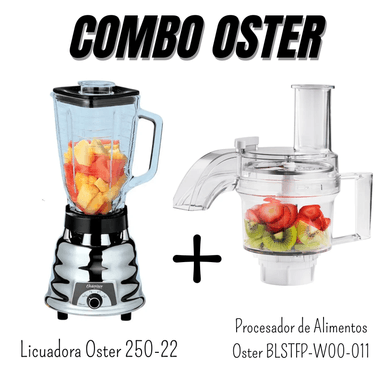 LICUADORA OSTER 600 WATTS + PROCESADOR DE ALIMENTOS OSTER (COMBO 2025) - 1