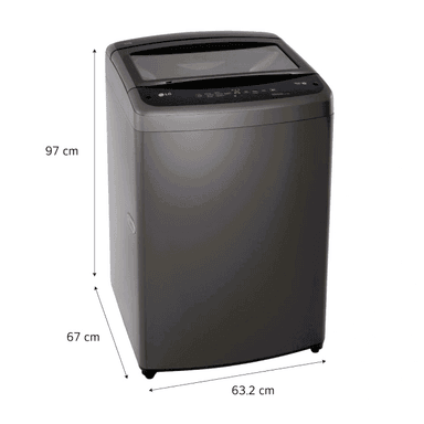 LAVADORA LG 19 KILOS CARGA SUPERIOR TURBO DRUM NEGRO CLARO WT19BVTB - 2