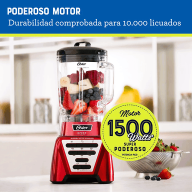 LICUADORA OSTER XPERT 1500 W 2L. REVERSIBLE BLST3A-R2G + SANDWICHERA OSTER ROJO CKSTSM2885R (COMBO) - 4