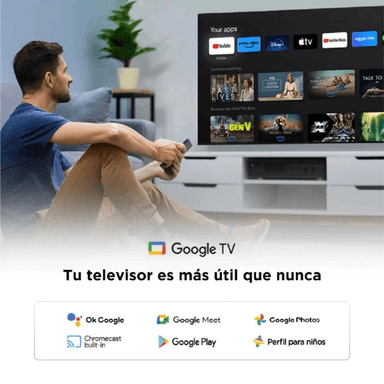 TELEVISOR TCL 55 PULGADAS 4K HDR GOOGLE TV SMART TV HVA PANEL 55V6C (NUEVO MODELO) - 4