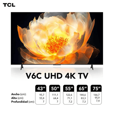 TELEVISOR TCL 55 PULGADAS 4K HDR GOOGLE TV SMART TV 55V6C + SOUNDBAR TCL BLUETOOTH 2.0 S45H NEGRO - 2