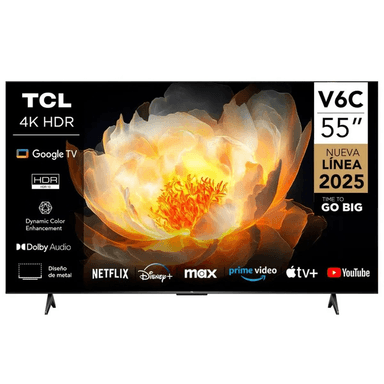 TELEVISOR TCL 55 PULGADAS 4K HDR GOOGLE TV SMART TV 55V6C + SOUNDBAR TCL BLUETOOTH 2.0 S45H NEGRO - 3