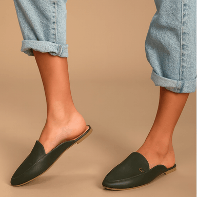 ZAPATOS MULES MUJER MISSHUS MICA VERDE OSCURO - 1