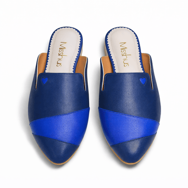 ZAPATOS MULES MUJER MISSHUS IRIS MIX AZUL CI - 4