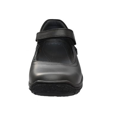ZAPATO ESCOLAR PARA NIÑA BRUNO SEBASTIAN DE CUERO NEGRO MARY JANE VELCRO - 4