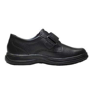ZAPATO ESCOLAR PARA NIÑO BRUNO SEBASTIAN DE CUERO NEGRO CASUAL VELCRO - 3
