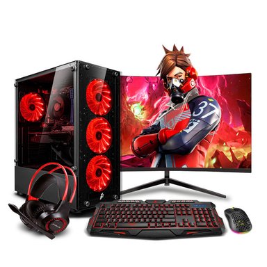 COMPUTADORA PC GAMER DRACO RED PLUS CORE I5 12400F 12TH 16GB 500GB 24' CURVO RTX5050 8GB MI PC LISTA - MIPCLISTA - 1