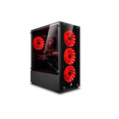 COMPUTADORA PC GAMER DRACO RED PLUS CORE I5 12400F 12TH 16GB 500GB 24' CURVO RTX5050 8GB MI PC LISTA - MIPCLISTA - 2