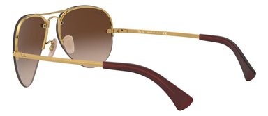LENTES DE SOL ICONIC AVIATOR DORADO BROWN RAY-BAN - 5