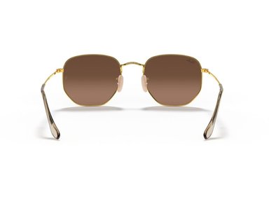 LENTES DE SOL HEXAGONAL MARRÓN RAY-BAN DORADO - 4