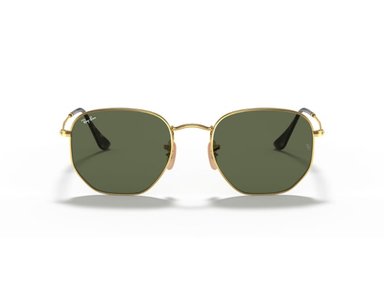 LENTES DE SOL HEXAGONAL GOLD GREEN RAY-BAN