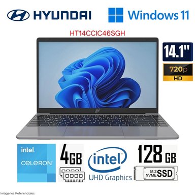 LAPTOP HYUNDAI HYBOOK INTEL CELERON N4020 4GB RAM 128 EMMC 14' HD WIND 11 - HT14CCIC46SGH