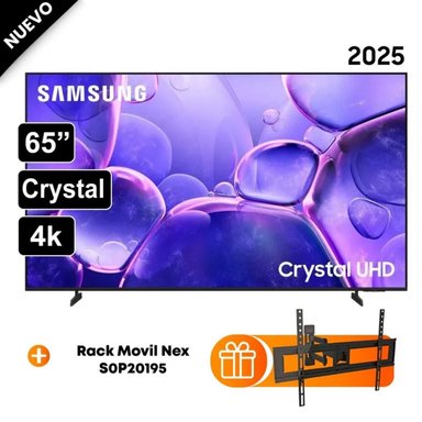 TELEVISOR SAMSUNG SMART TV 65CRYSTAL UHD 4K UN65U8000FGXPE NUEVO 2025 + RACK - 1