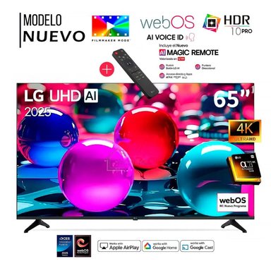 TELEVISOR LG 65' PULG ULTRA HD 4K AI THINQ 65UA7300PSB MODELO 2025 + CONTROL INTELIGENTE MAGIC