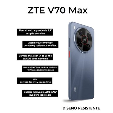 CELULAR ZTE BLADE V70 MAX 4+10GB RAM 256GB GRIS - 1